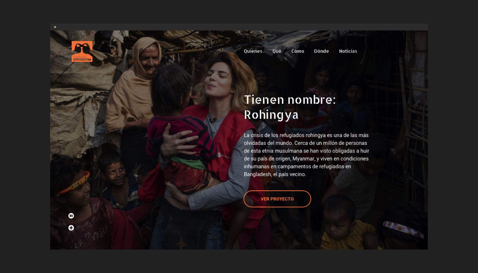 Diseño web para Fundación Ochotumbao